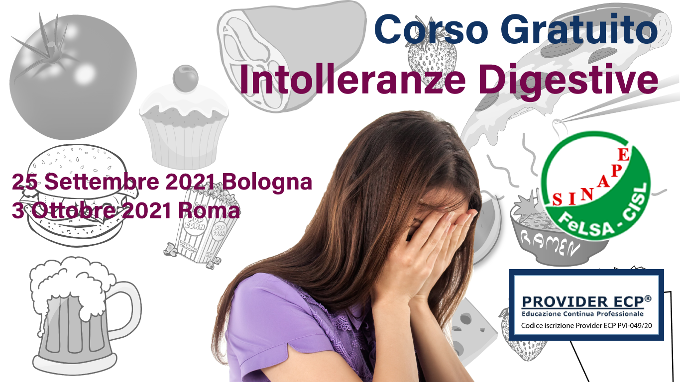 Al momento stai visualizzando Corso Gratuito Intolleranze digestive 2021